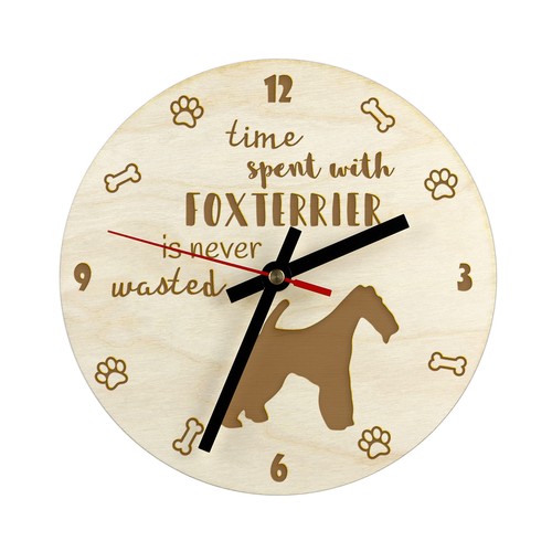 Orologio legno art dog - orologio, fox