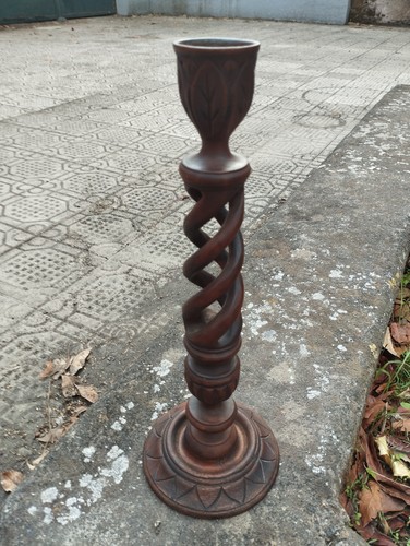 Candelabro legno vintage - candelabro,
