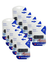 Verbatim 10PK USB 64GB Slider Flash Drive 2.0 Nero Memory Stick Pendrive Pollice