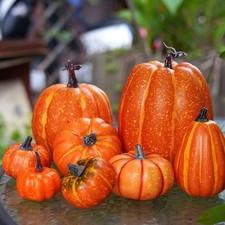  8 Pcs Zucca Decorativa Zucche Decorative Figurine Di Halloween Realistica