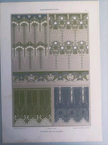 Stampa originale liberty - , fregi