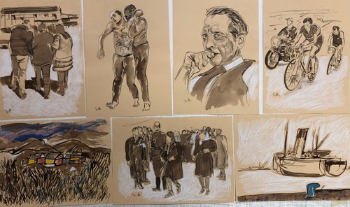 Vecchi disegni su -  , disegni,