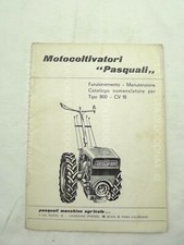  MACCHINA AGRICOLA VINTAGE MOTOCOLTIVATORE PASQUALI 900 18CV 1974