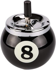 Posacenere a Sfera Da Biliardo in Metallo Con Numero 8, per Interni Ed Esterni (