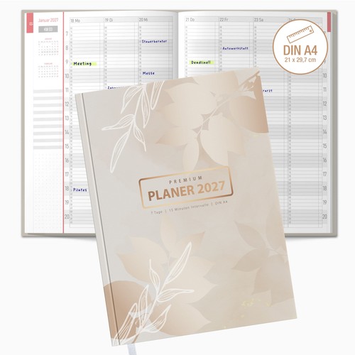 Planner pratica 2027 bloom - a4,