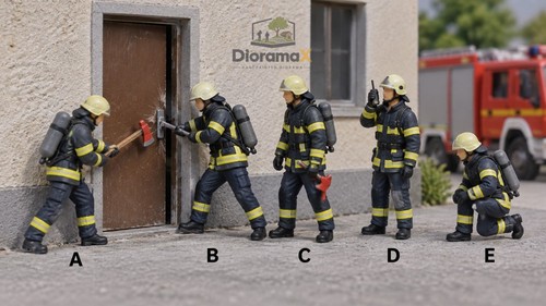Pompiere forzante porta - pompiere,