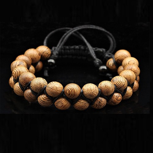 Bracciale perline legno - bracciale,