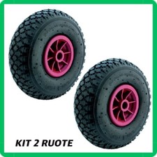 ruote per carrello carriola pneumatica portapacchi portatutto nuovo Ø 260mm kit