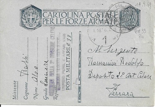 Posta militare - militare, n°33