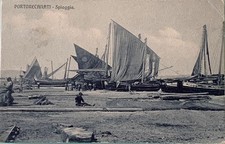 ?? Cartolina Portorecanati (Macerata) - Spiaggia - FP/VG 1910