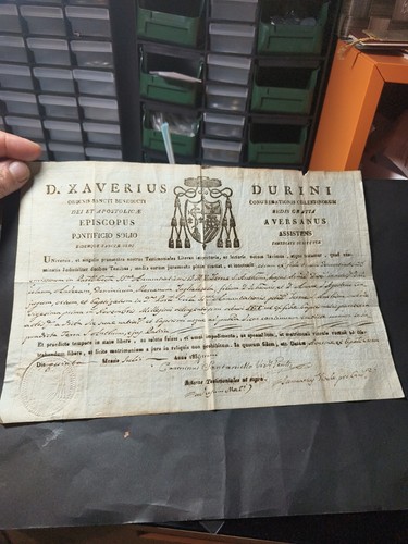 Documento antico 1831 aversa - antico,