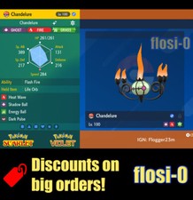 6IV Lampadario Lucido Pokemon