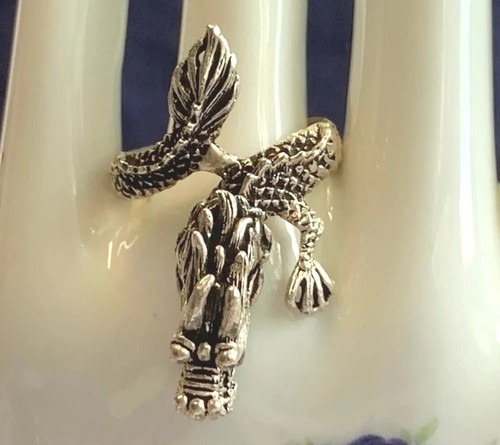 Anello drago argento sterling - argento,