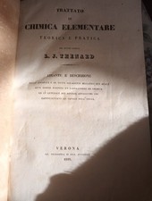 libro antico 1840: TRATTATO di Chimica Elementare Teo. Prat. Di Thenard