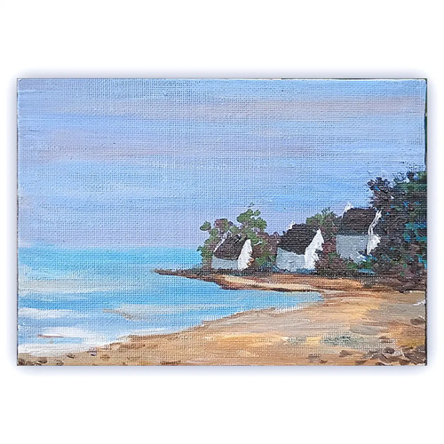 Tableau 16x24cm maisons - tableau, 16x24cm,