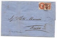 1862 LV lettera usata 2 volte