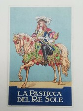 CARTOLINA PUBBLICITARIA LA PASTICCA DEL RE SOLE BORBONICO REGNO DUE SICILIE