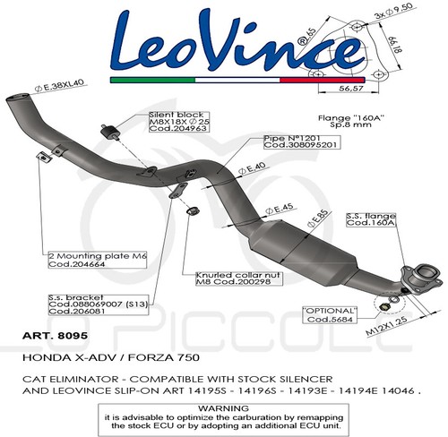8095 kit collettori leovince - 8095,