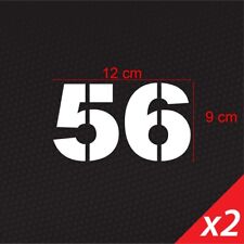 2 Adesivi Coppia di Numeri