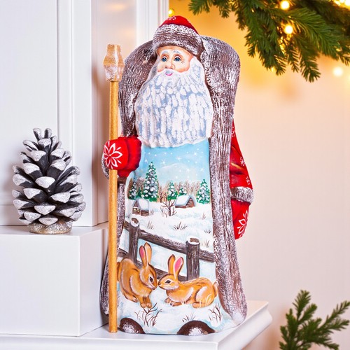 Statuina babbo natale - in, legno