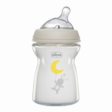 Chicco Natural Feeling - Biberon 0M+ Vetro Capacità 250ml Flusso Lento, 1 Pezzo