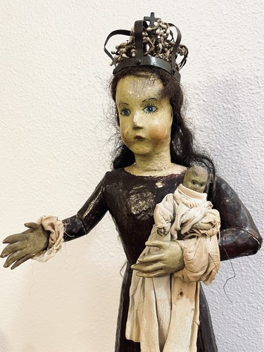 Antica madonna bambino - antica,