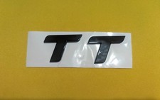 1 x LOGO STEMMA EMBLEMA POSTERIORE PER AUDI TT MK2 Exclusive Nero Lucido AFTERMA