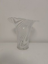 Vaso vetro righe bianco - vetro, a