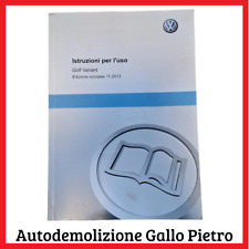 Libretto di istruzioni per l'uso VW golf vii 7 variant 2013 2014 1.6 2.0 tdi