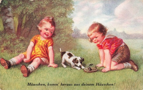 Cartolina bambini cane
