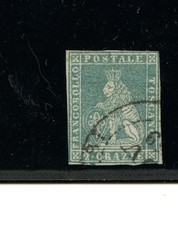 Italia-Toscana #13 (I334) Leone di Toscana 2 cr blu, usato, FVF, CV$160,00