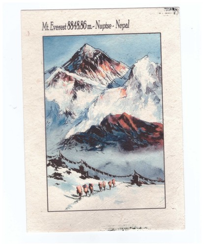 Cartolina cartacea everest - mt.,