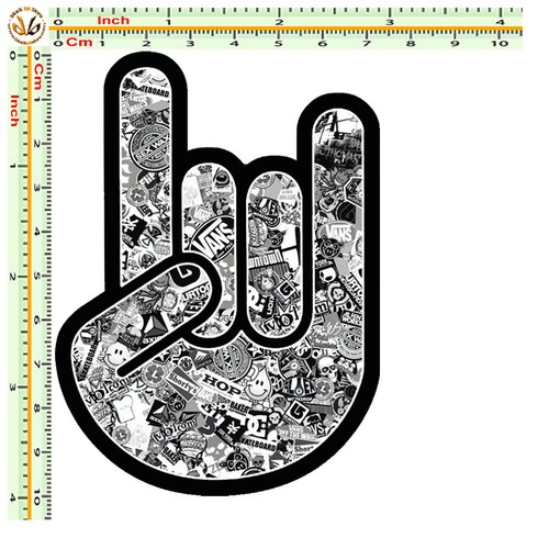 Adesivo sticker bomb black - adesivo,
