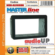 MASCHERINA  AUTORADIO 2 DIN ALFA 159NAV ADATTATORE DUE DIN KIT FULL INSTALLATION