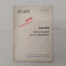 Auto Fiat modello 128, Dati principali per le riparazioni, 1973. Mediocre