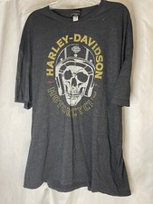 HARLEY-DAVIDSON TAGLIA 3XL WACO,TX TEE TEE TESCHIO CHE INDOSSA CASCO SUL DAVANTI/CAPPELLO DA COWBOY DIETRO