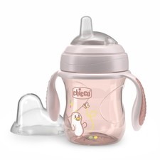 Chicco Transition Cup Bicchiere Antigoccia per Bambini 200ml, 1 Tazza Biberon 4+