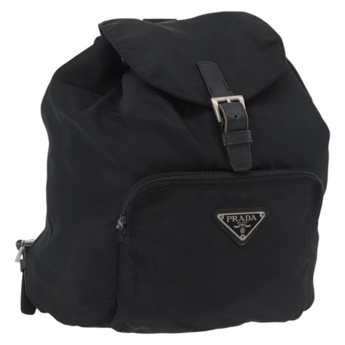 Zaino prada nylon nero - nylon, argento