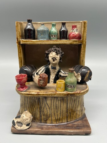 Statuetta ceramica bar pub - statuetta,
