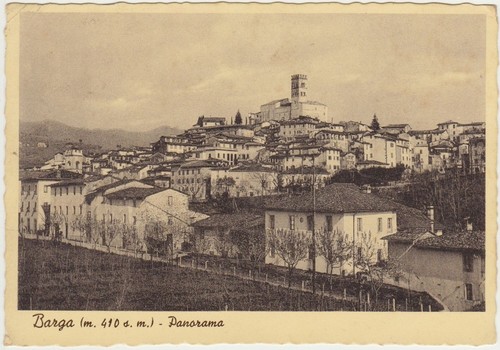 Barga panorama 1947 - barga,