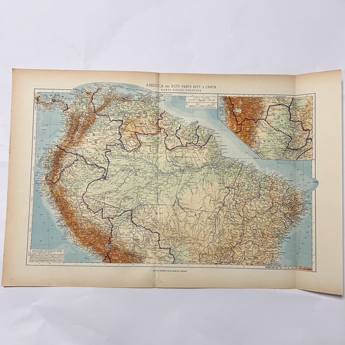 Mappa storica sud america 1950 - mappa,