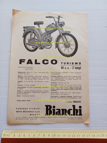 Bianchi falco turismo 1962 - falco,