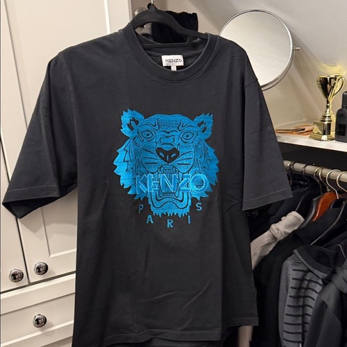 Kenzo black tee with - with, vibrant