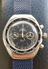 RUBENS la chaux-de-fonds chrono-diver 200 m rare valjoux vintage watch 634 152