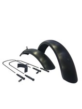 Coppia Parafanghi Bici FAT Bike 20'' attacco regolabile 2 astine Nero ROTO