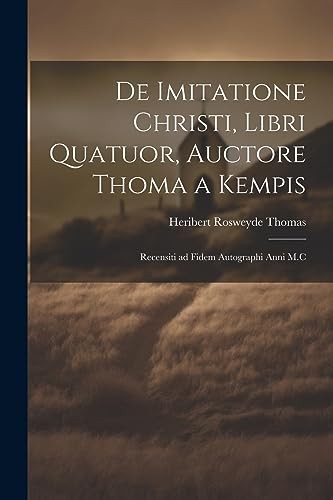 Rosweyde de imitatione - rosweyde,