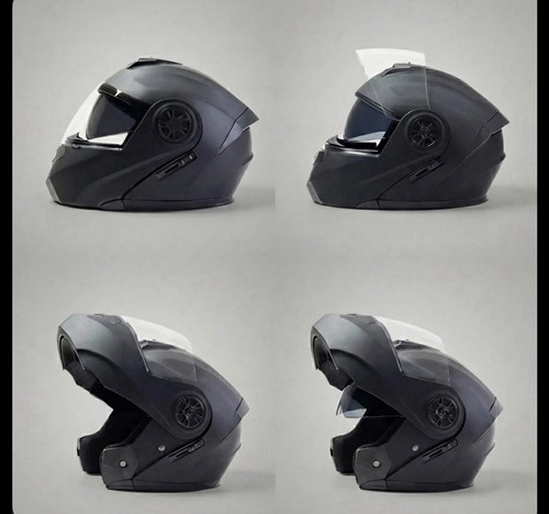 Casco moto nero - casco, opaco
