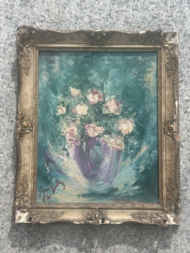 Dipinto olio tela - olio, fiori