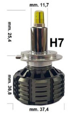 KIT H7 LED 2 PZ RIATEC MOD7887 HEADLIGHT  APOLLO 12/24 6000k 4000l X Lenticolari