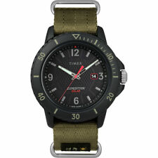 Orologio Timex TW4B14500, Gallatino, Spedizione Nylon Verde, Batteria Solare, Data